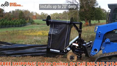 skid steer fence builder|silt fence installer attachment.